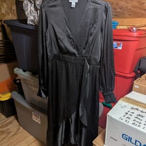 Elegant Black Wrap Dress